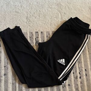 Adidas Kids Black Joggers with White Stripes Sz med
Climacool